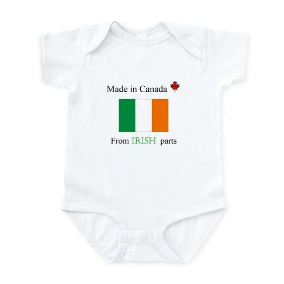 CafePress - Made In Canada From Irish Parts Infant Bodysuit - Baby Light Bodysuit, Size Newborn - 24 Months