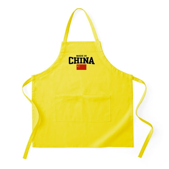 CafePress - Made In China BBQ - Kitchen Apron with Pockets, Grilling Apron, Baking Apron