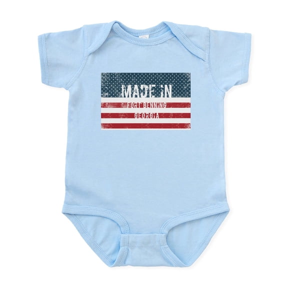 CafePress - Made In Fort Benning, Georgia Body Suit - Baby Light Bodysuit, Size Newborn - 24 Months