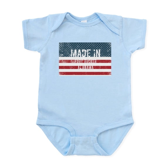 CafePress - Made In Fort Rucker, Alabama Body Suit - Baby Light Bodysuit, Size Newborn - 24 Months