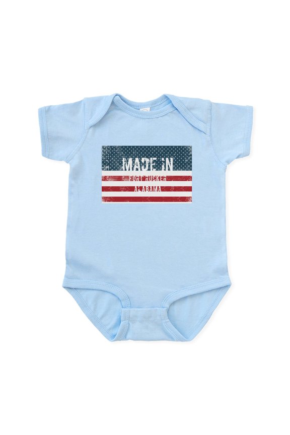 - Made In Fort Rucker, Alabama Body Suit - Baby Light Bodysuit, Size Newborn - 24 Months