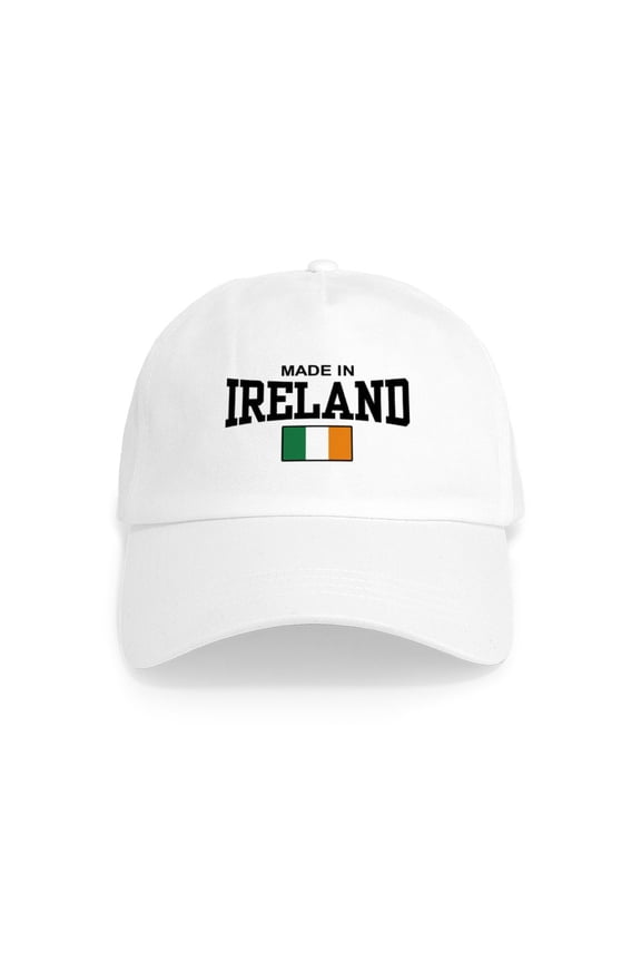 - Made In Ireland Cap - Adjustable 100% Brushed Unisex Casual Cotton Baseball Cap, Beige, 1