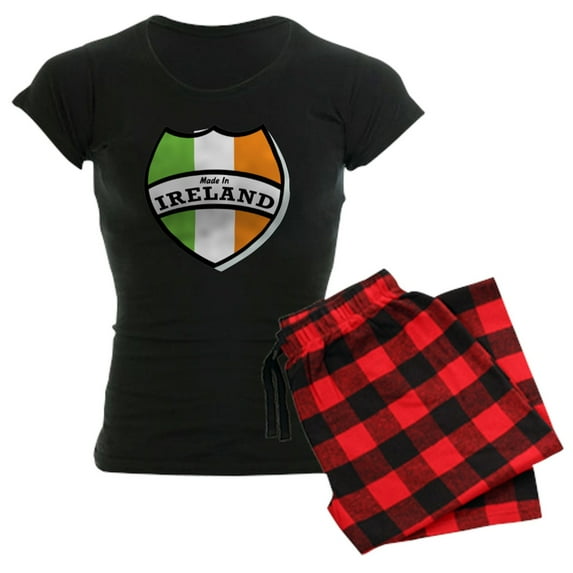 CafePress - Made In Ireland Women's Dark Pajamas - Women's Short Sleeve Print T-Shirt and Pants Dark Cotton Pajama Set