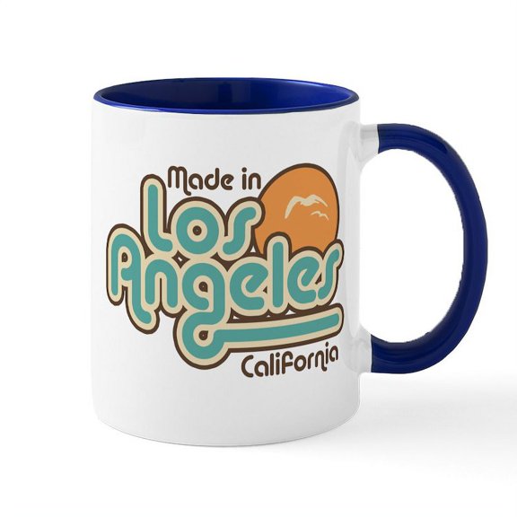 CafePress - Made In Los Angeles Mug - 11 oz Ceramic Mug - Novelty Coffee Tea Cup
