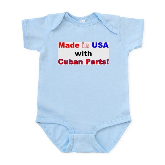CafePress - Made In USA With Cuban Parts! Infant Creeper - Baby Light Bodysuit, Size Newborn - 24 Months