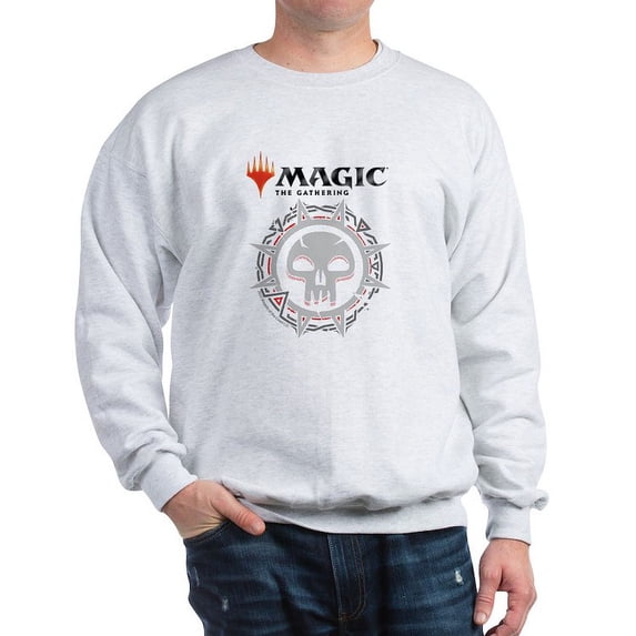 CafePress - Magic Black Mana Symbol Sweatshirt - Crew Neck Sweatshirt