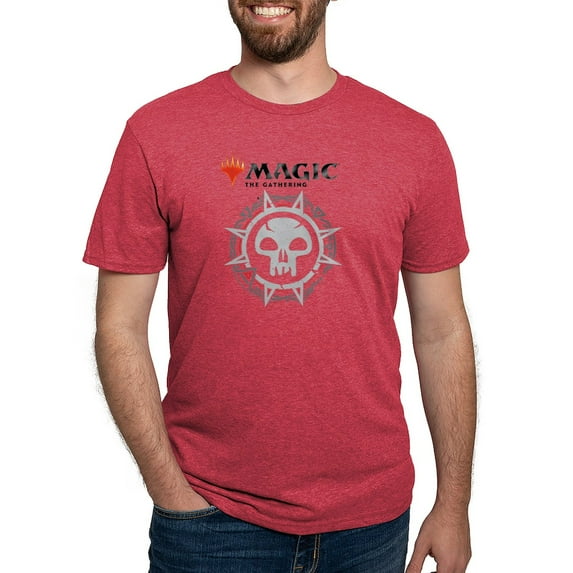 CafePress - Magic Black Mana Symbol T Shirt - Mens Tri-blend T-Shirt