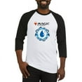 thumbnail image 1 of CafePress - Magic Blue Mana Symbol Baseball Jersey - Cotton Baseball Jersey, 3/4 Raglan Sleeve Shirt, 1 of 4