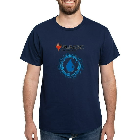 CafePress - Magic Blue Mana Symbol T Shirt - Men's Classic Graphic Cotton T-Shirt