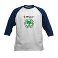 thumbnail image 1 of CafePress - Magic Green Mana Symbol Baseball Jersey - Kids Cotton Baseball Jersey, 3/4 Sleeve Shirt, 1 of 4