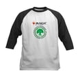 thumbnail image 1 of CafePress - Magic Green Mana Symbol Baseball Jersey - Kids Cotton Baseball Jersey, 3/4 Sleeve Shirt, 1 of 4