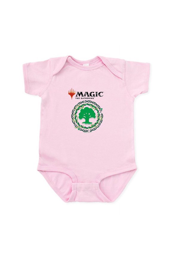 - Magic Green Mana Symbol Body Suit - Baby Light Bodysuit, Size Newborn - 24 Months
