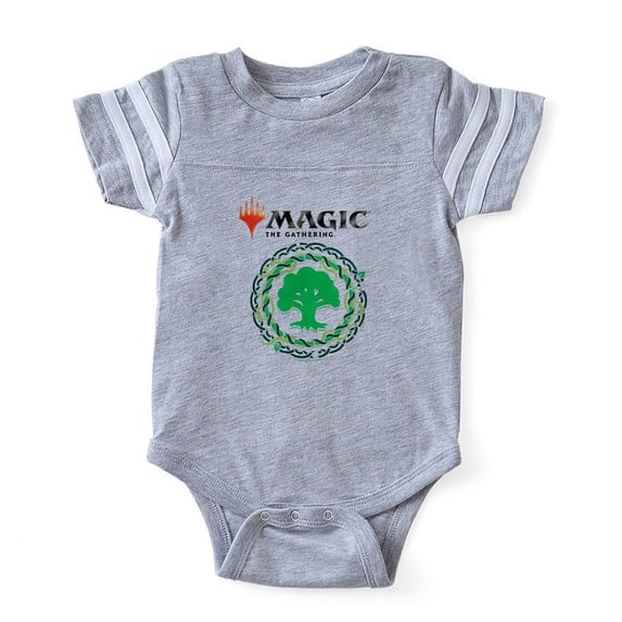 CafePress - Magic Green Mana Symbol - Cute Infant Baby Football Bodysuit