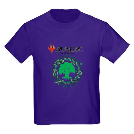 CafePress - Magic Green Mana Symbol T Shirt - Dark T-Shirt Kids XS-XL
