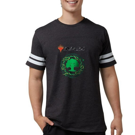 CafePress - Magic Green Mana Symbol T Shirt - Mens Football Shirt