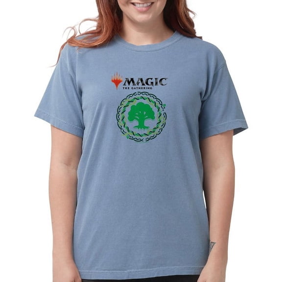CafePress - Magic Green Mana Symbol T Shirt - Womens Comfort Colors® Shirt