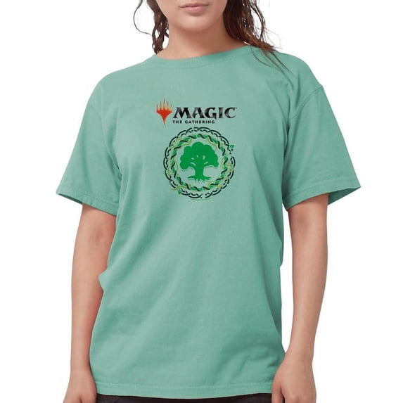CafePress - Magic Green Mana Symbol T Shirt - Womens Comfort Colors® Shirt