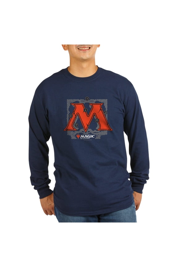 - Magic M Initial Long Sleeve T Shirt - Long Sleeve Dark T-Shirt