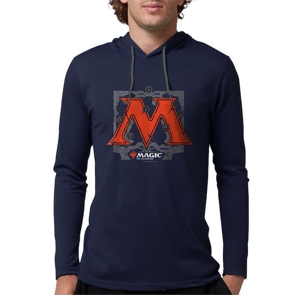 CafePress - Magic M Initial Long Sleeve T Shirt - Mens Hooded Shirt