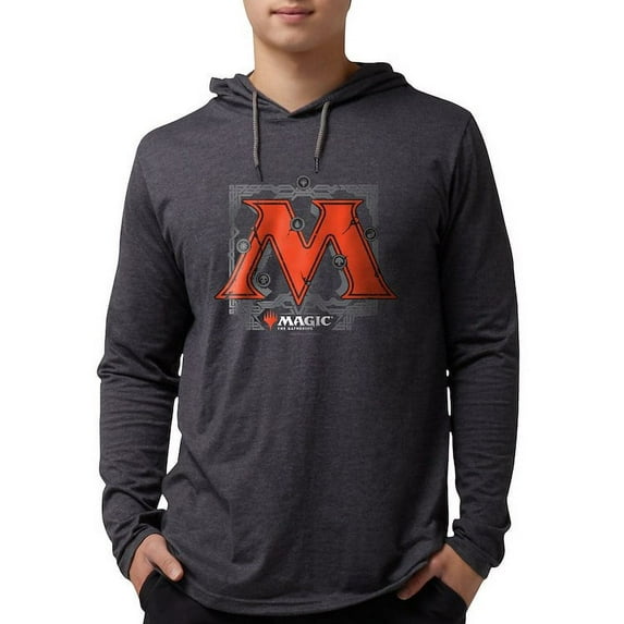 CafePress - Magic M Initial Long Sleeve T Shirt - Mens Hooded Shirt