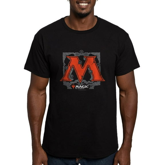 CafePress - Magic M Initial T Shirt - Men's Fitted T-Shirt