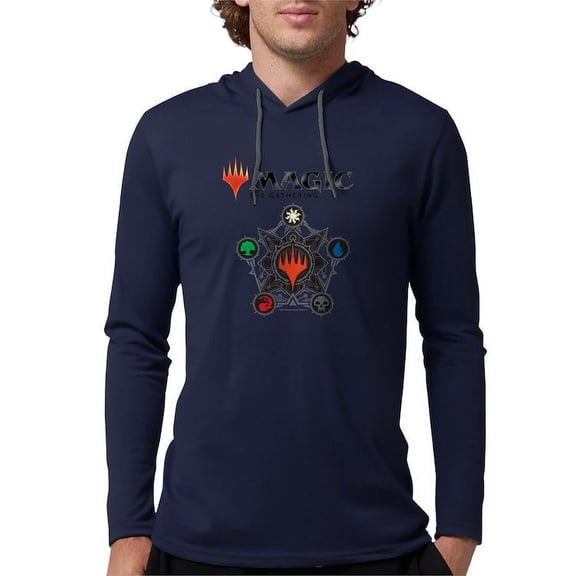 CafePress - Magic Mana Symbols Long Sleeve T Shirt - Mens Hooded Shirt