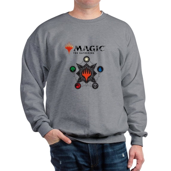 CafePress - Magic Mana Symbols Sweatshirt - Crew Neck Sweatshirt