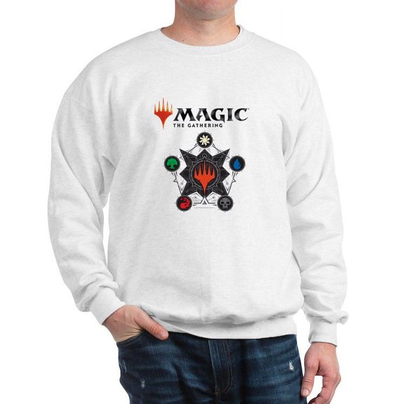 CafePress - Magic Mana Symbols Sweatshirt - Crew Neck Sweatshirt