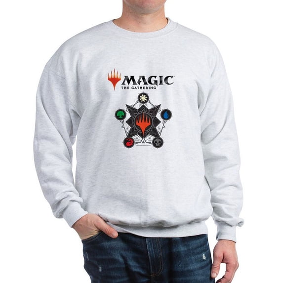 CafePress - Magic Mana Symbols Sweatshirt - Crew Neck Sweatshirt