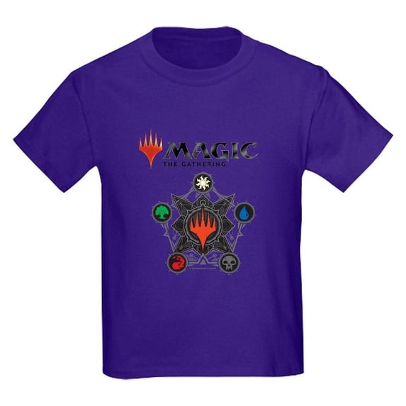CafePress - Magic Mana Symbols T Shirt - Dark T-Shirt Kids XS-XL