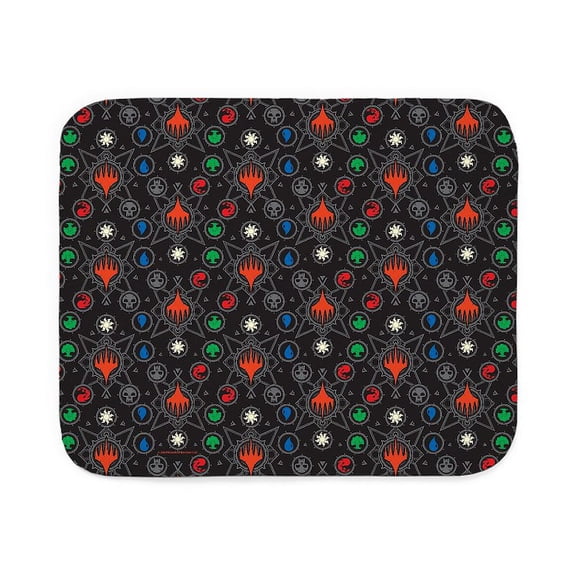 CafePress - Magic Symbols Pattern - Sherpa Fleece Throw Blanket 60" x 50"