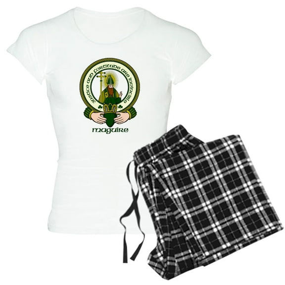 CafePress - Maguire Clan Motto Women's Light Pajamas - Women's Short Sleeve Print T-Shirt and Pants Light Cotton Pajama Set