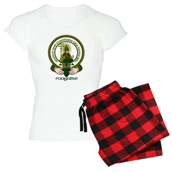 CafePress - Maguire Clan Motto Women's Light Pajamas - Women's Short Sleeve Print T-Shirt and Pants Light Cotton Pajama Set