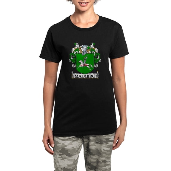 CafePress - Maguire Coat Of Arms Women's Dark Pajamas - Women's Short Sleeve Print T-Shirt and Pants Dark Cotton Pajama Set