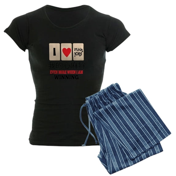 CafePress - Mah Jong & Winning Pajamas - Women's Dark Pajamas