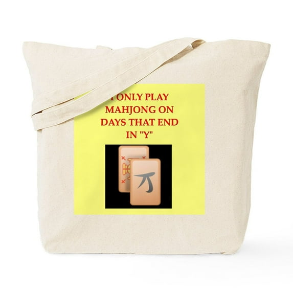 CafePress - Mahjong Design Tote Bag - Unisex Canvas Tote Bag, Beige, 1-Piece
