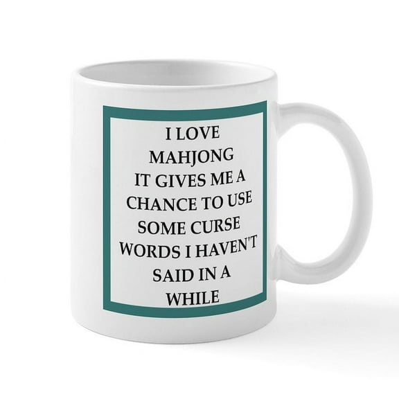 CafePress - Mahjong Joke Mugs - 11 oz Ceramic Mug - Novelty Coffee Tea Cup