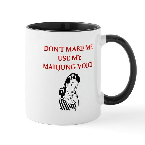 CafePress - Mahjong Mug - 11 oz Ceramic Mug - Novelty Coffee Tea Cup