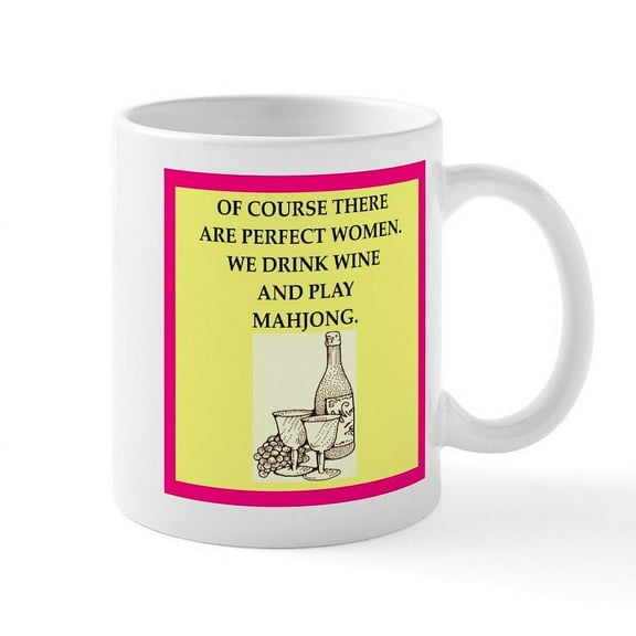 CafePress - Mahjong Mugs - 11 oz Ceramic Mug - Novelty Coffee Tea Cup