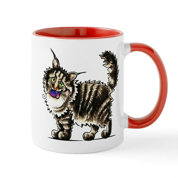 CafePress - Maine Coon Giant Mugs - 11 oz Ceramic Mug - Novelty Coffee Tea Cup