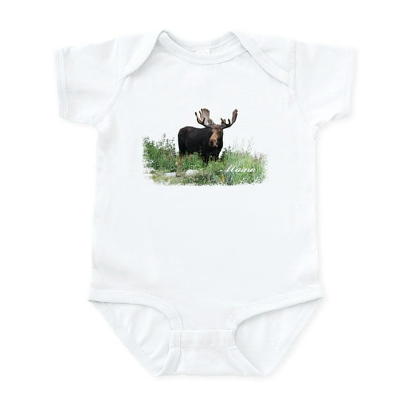 CafePress - Maine Moose Infant Bodysuit - Baby Light Bodysuit, Size Newborn - 24 Months