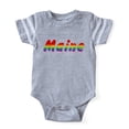 thumbnail image 1 of CafePress - Maine Rbw Txt - Cute Infant Baby Football Bodysuit, 1 of 3