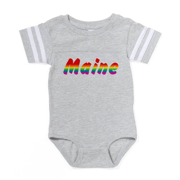 CafePress - Maine Rbw Txt - Cute Infant Baby Football Bodysuit