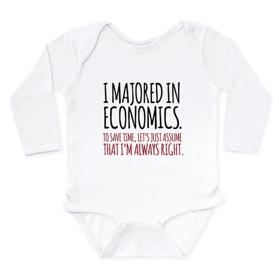 CafePress - Majored In Economics Body Suit - Long Sleeve Cotton Baby Bodysuit