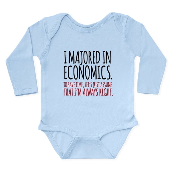 CafePress - Majored In Economics Body Suit - Long Sleeve Cotton Baby Bodysuit