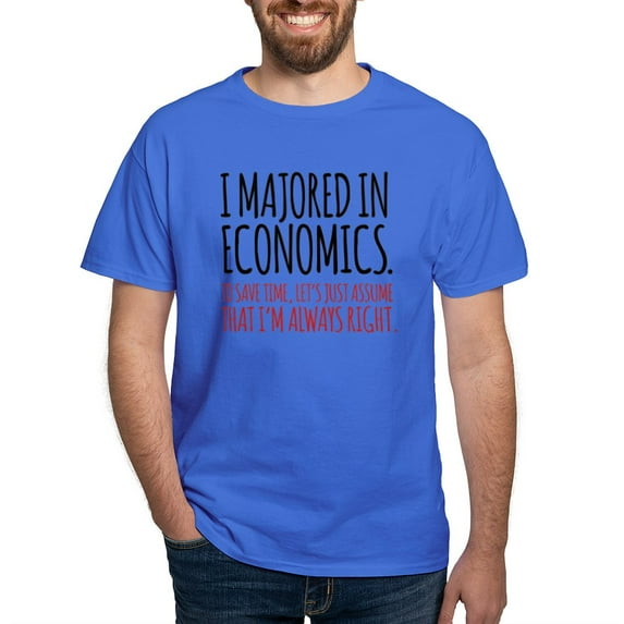 CafePress - Majored In Economics T Shirt - Men's Classic Graphic Cotton T-Shirt
