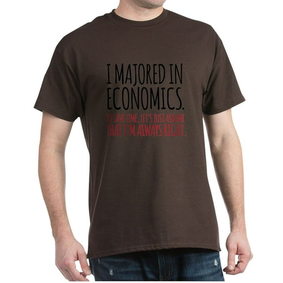 CafePress - Majored In Economics T Shirt - Men's Classic Graphic Cotton T-Shirt