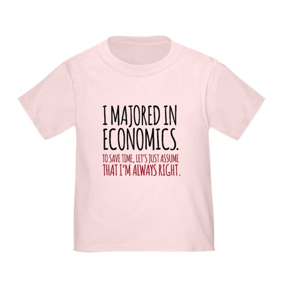 CafePress - Majored In Economics T Shirt - Cute Toddler T-Shirt, 100% Cotton