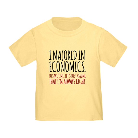 CafePress - Majored In Economics T Shirt - Cute Toddler T-Shirt, 100% Cotton