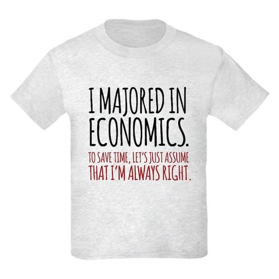 CafePress - Majored In Economics T Shirt - Light T-Shirt Kids XS-XL